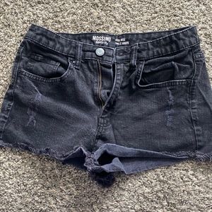 Mossimo High Rise Black Denim Shorts • Size 9